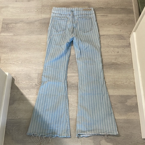 Striped Bell Bottom Jeans - Picture 8 of 10